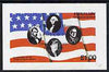 Eynhallow 1976 USA Bicentenary (US Presidents & Flag) imperf souvenir sheet opt'd for First Man On The Moon in black unmounted mint