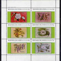 Bernera 1982 Flowers #13 (Camellia, Honeysuckle, etc) perf,set of 6 values (10p to 75p) unmounted mint