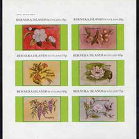 Bernera 1982 Flowers #13 (Camellia, Honeysuckle, etc) imperf,set of 6 values (10p to 75p) unmounted mint