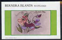 Bernera 1982 Flowers #13 (Sweet Pea) imperf,deluxe sheet (£2 value) unmounted mint
