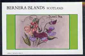 Bernera 1982 Flowers #13 (Sweet Pea) imperf,deluxe sheet (£2 value) unmounted mint