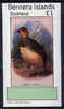 Bernera 1982 Partridge imperf souvenir sheet (£1 value) unmounted mint
