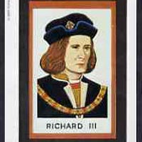 Bernera 1982 Royalty (Richard III) imperf deluxe sheet (£2 value) unmounted mint