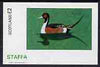 Staffa 1982 Pintail Duck imperf,deluxe sheet (£2 value) unmounted mint