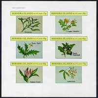 Bernera 1982 Plants #2 (Mistletoe, Thorn Apple, etc) imperf set of 6 values (15p to 75p) unmounted mint