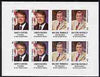 Staffa 1977 Carter/Mondale Inauguration imperf sheetlet containing 8 x 20p values (2 diff x 4 of each) unmounted mint