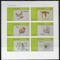 Grunay 1982 Flower Seeds (Snapdragon, Iris, Poppy, etc) imperf set of 6 (15p to 75p) unmounted mint