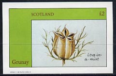 Grunay 1982 Flower Seeds (Love-in-a-Mist) imperf deluxe sheet (£2 value) unmounted mint