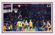 Gairsay 1984 Los Angeles Olympic Games (Basketball) imperf deluxe sheet (£1 value) unmounted mint