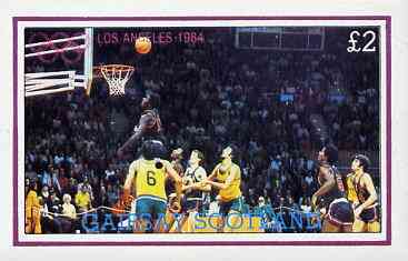 Gairsay 1984 Los Angeles Olympic Games (Basketball) imperf deluxe sheet (£1 value) unmounted mint