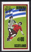 Bernera 1978 Football World Cup imperf souvenir sheet (£1 value) unmounted mint