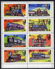 Iso - Sweden 1976 Locomotives (USA Bicentenary) perf,set of 8 values (20 to 400),opt'd First Man on the Moon in red unmounted mint