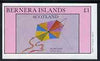 Bernera 1982 Kites (Bermudian Stick Kite) imperf,souvenir sheet (£1 value) unmounted mint