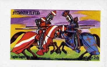 Nagaland 1977 Military Uniforms (14th cent Knights) imperf souvenir sheet (2ch value) unmounted mint