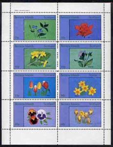 Bernera 1982 Flowers #14 (Primrose, Daffodill, Pansies, etc) perf,set of 8 values (15p to 60p) unmounted mint