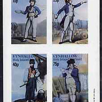 Eynhallow 1981 Naval Uniforms complete imperf,set of 4 values (10p & 75p) unmounted mint