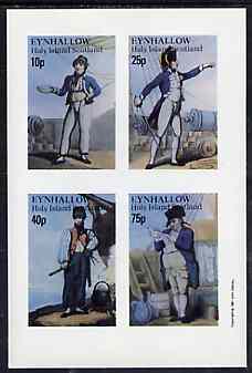 Eynhallow 1981 Naval Uniforms complete imperf,set of 4 values (10p & 75p) unmounted mint