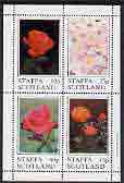 Staffa 1981 Roses #3 perf set of 4 values complete (10p to 75p) unmounted mint