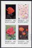 Staffa 1981 Roses #3 imperf set of 4 values complete (10p to 75p) unmounted mint