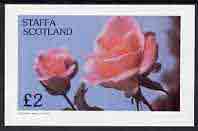 Staffa 1981 Roses #3 imperf deluxe sheet (£2 value) unmounted mint