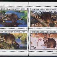 Bernera 1981 Racoons perf,set of 4 values complete (10p to 75p) unmounted mint