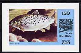 Iso - Sweden 1973 Fish (River Trout) imperf souvenir sheet (300 value) unmounted mint