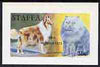 Staffa 1972 Pictorial imperf souvenir sheet (35p value) Cats & Dogs (Collie & Blue Persion) opt'd IBRA Munich 1973 unmounted mint