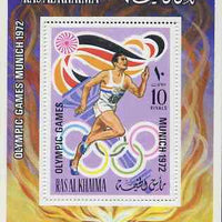 Ras Al Khaima 1972 Munich Olympics (Running) perf m/sheet unmounted mint, Mi BL 116A