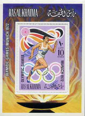 Ras Al Khaima 1972 Munich Olympics (Running) perf m/sheet unmounted mint, Mi BL 116A