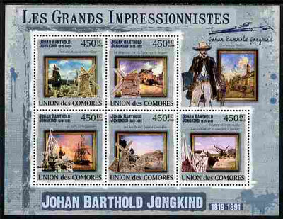 Comoro Islands 2009 The Impressionists - Johan Barthold Jongkind perf souvenir sheet unmounted mint
