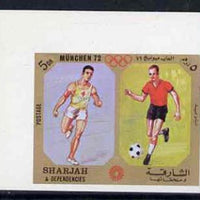 Sharjah 1972 Football & Running (5Dh) from Olympic Sports imperf set of 10 unmounted mint, Mi 942B