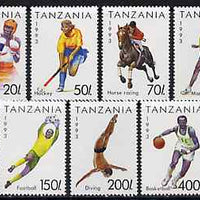 Tanzania 1993 Summer Sports unmounted mint set of 7, SG 1506-12, Mi 1467-73