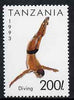 Tanzania 1993 Diving 200s from Summer Sports set of 7, SG 1511,,Mi 1472 unmounted mint