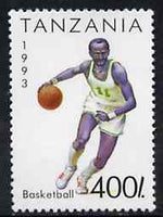 Tanzania 1993 Basketball 400s from Summer Sports set of 7 unmounted mint, SG 1512,,Mi 1473