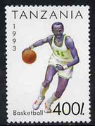 Tanzania 1993 Basketball 400s from Summer Sports set of 7 unmounted mint, SG 1512,,Mi 1473
