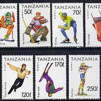 Tanzania 1994 Lillehammer Winter Olympic Games unmounted mint set of 7, SG 1737-43, Mi 1705-11*