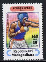 Madagascar 1994 Boxing 140f + 28 from Sports set of 7, Mi 1710 unmounted mint