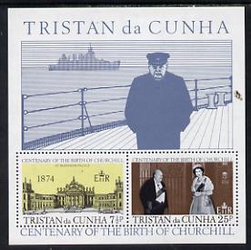 Tristan da Cunha 1974 Churchill Birth Centenary m/sheet unmounted mint, SG MS 195