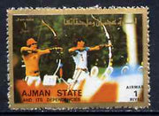 Ajman 1972 Archery 1R from Munich Olympics perf set of 16, unmounted mint