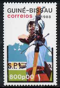 Guinea - Bissau 1988 Archery 800p from Seoul Olympic Games set of 7 unmounted mint, SG 1019*