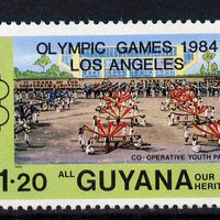 Guyana 1984 Los Angeles Olympic Games opt on $1.20 unmounted mint, SG 1420
