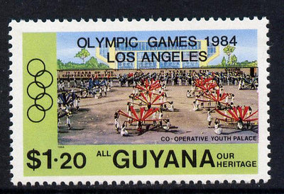 Guyana 1984 Los Angeles Olympic Games opt on $1.20 unmounted mint, SG 1420
