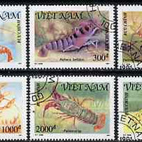 Vietnam 1991 Shellfish set of 6 values (1 x 3000D value) very fine cto used, Mi 2316-20 & 2322*