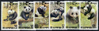 North Korea 1991 Phila Nippon 91 Stamp Exhibition (Giant Pandas) complete set of 6 very fine cto used, SG N3019-24*