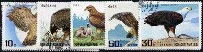 North Korea 1992 Birds of Prey complete set of 5 very fine cto used, SG N3112-15*