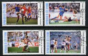Ivory Coast 1990 World Cup Football complete perf set of 4 very fine cto used, SG 1008-11*