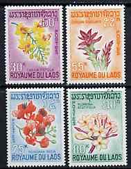 Laos 1967 Flowers complete set of 4 unmounted mint, SG 215-18*