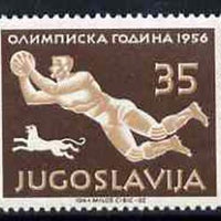 Yugoslavia 1956 Football 35d from Olympic Games set of 8 unmounted mint, SG 839, Mi 808