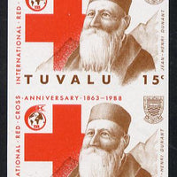 Tuvalu 1988 Red Cross 15c imperf vert pair unmounted mint, as SG 518