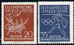 Germany - East 1956 Olympic Games unmounted mint set of 2, SG E277-78